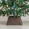 Foldable Christmas Tree Skirt Collar Basket, Ring Base Stand Cover, Rattan Plastic